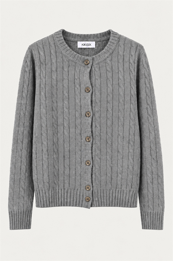CARDIGAN OVER TRECCIA LANA CASHMERE