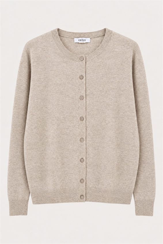 CARDIGAN PARICOLLO MISTO CASHMERE