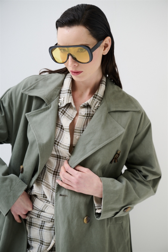 TRENCH OVER DOPPIOPETTO + SPILLA ARMY