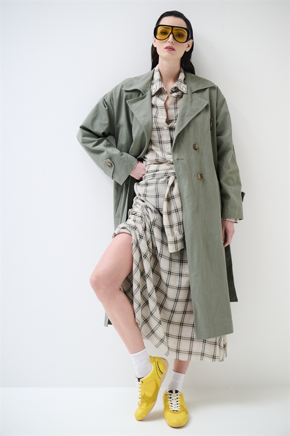 TRENCH OVER DOPPIOPETTO + SPILLA ARMY