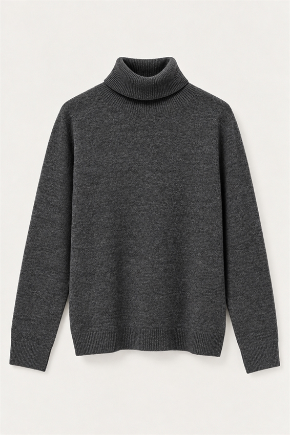 MAGLIA OVER COLLO ALTO MISTO CASHMERE