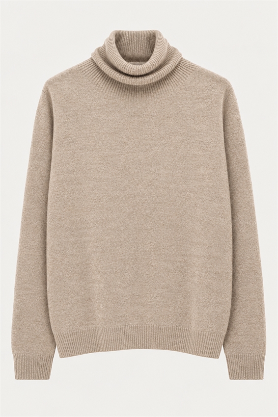 MAGLIA OVER COLLO ALTO MISTO CASHMERE