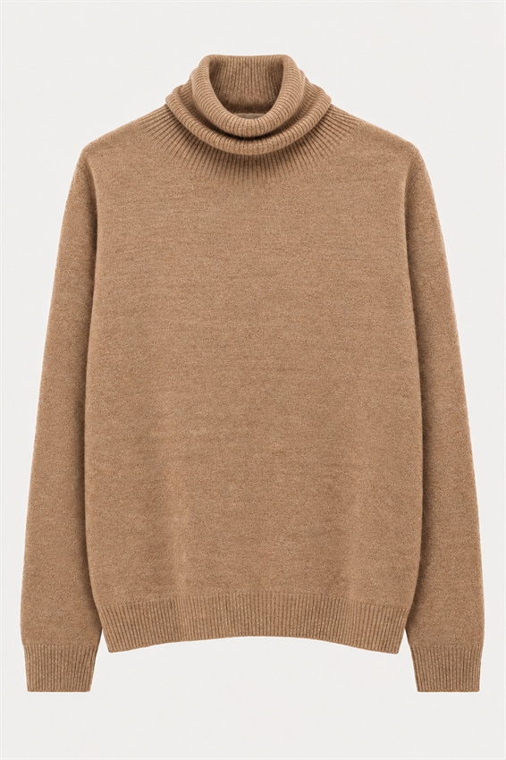 MAGLIA OVER COLLO ALTO MISTO CASHMERE