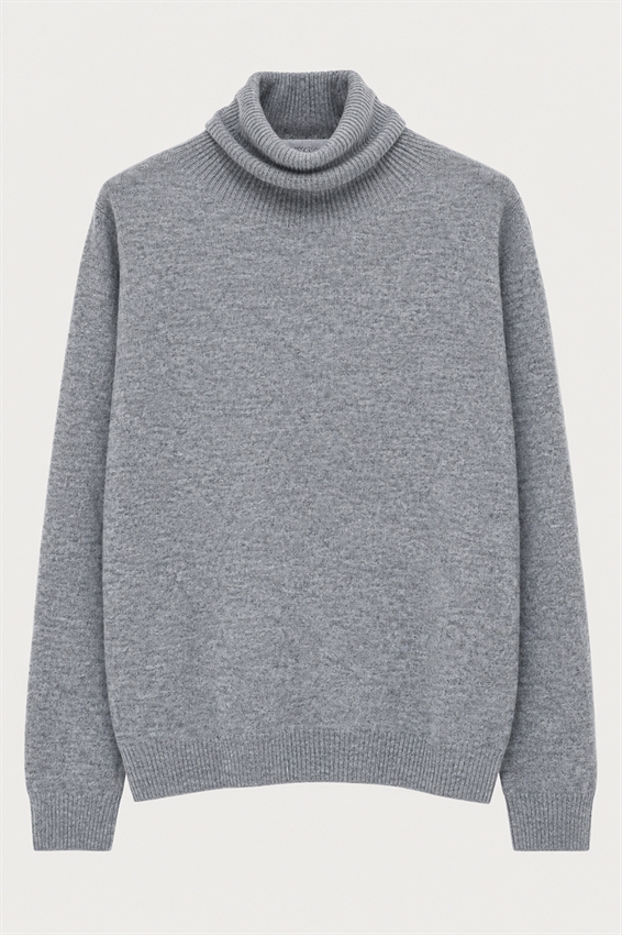 MAGLIA OVER COLLO ALTO MISTO CASHMERE