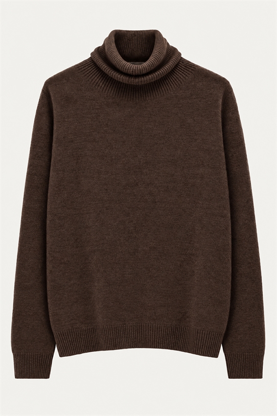 MAGLIA OVER COLLO ALTO MISTO CASHMERE