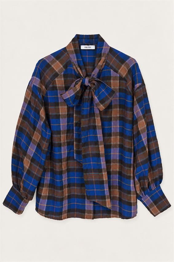 CAMICIA CHECK CON FIOCCO