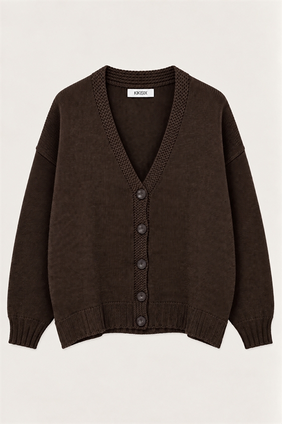 CARDIGAN SCOLLO V OVER