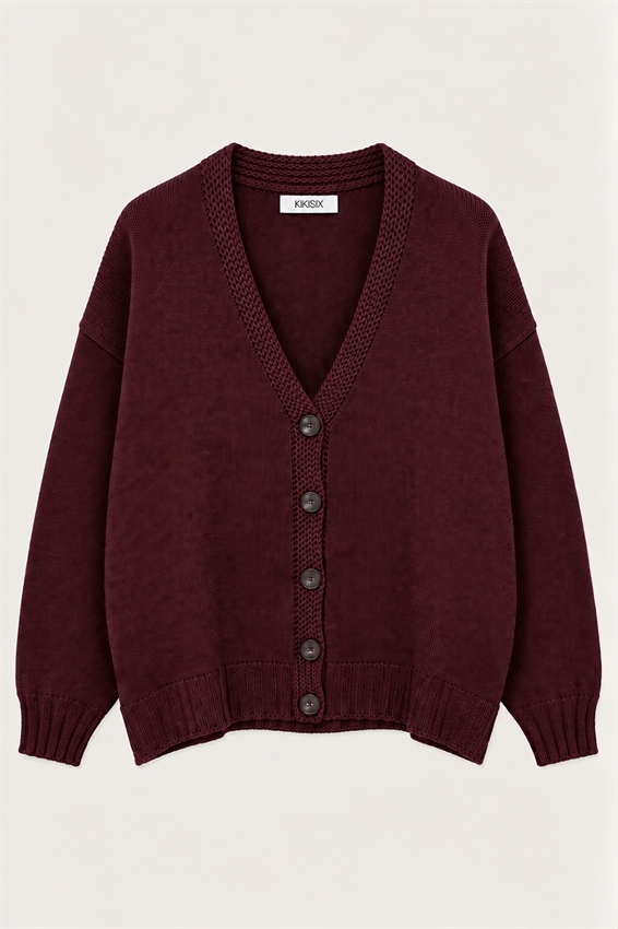 CARDIGAN SCOLLO V OVER