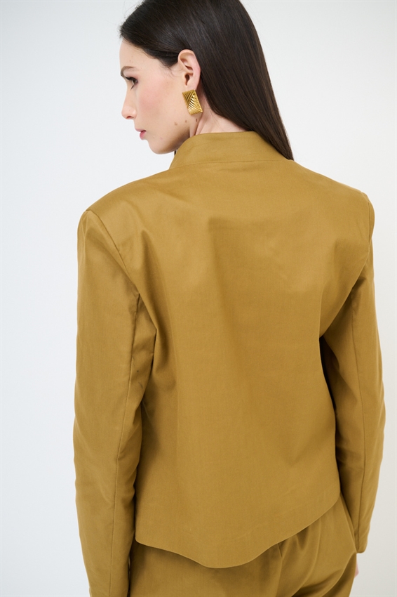 GIACCA CAVALLERIZZA CON APPL. RICAMI NERI CAMMELLO