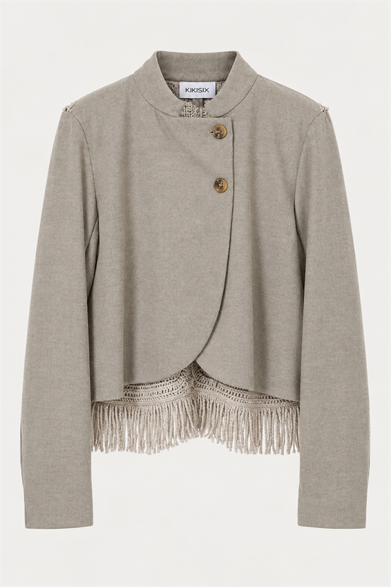 GIACCA MACRAME CON FRANGE