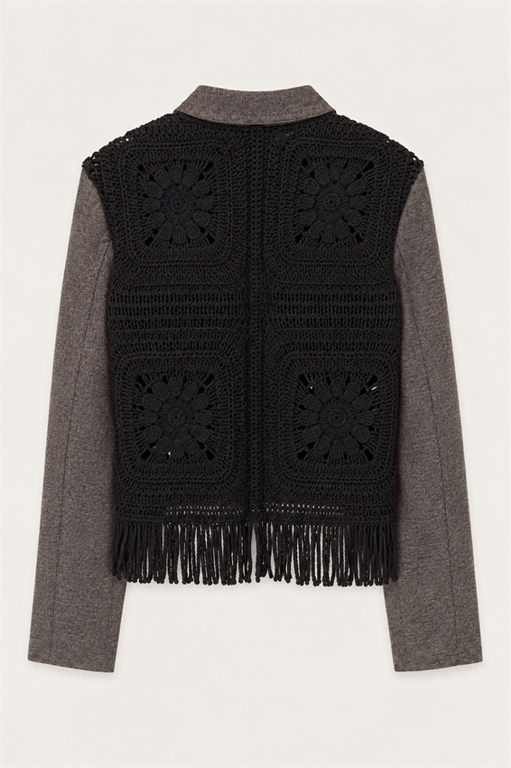 GIACCA MACRAME CON FRANGE