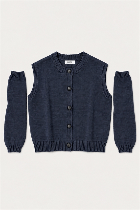 GILET CON BOTTONI + MANICOTTI