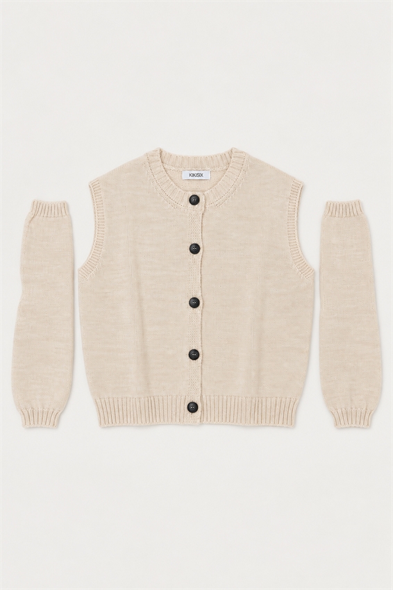 GILET CON BOTTONI + MANICOTTI