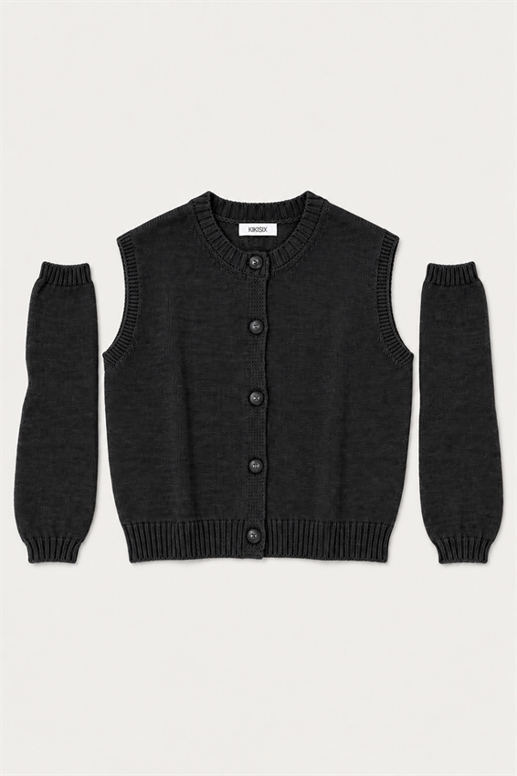 GILET CON BOTTONI + MANICOTTI