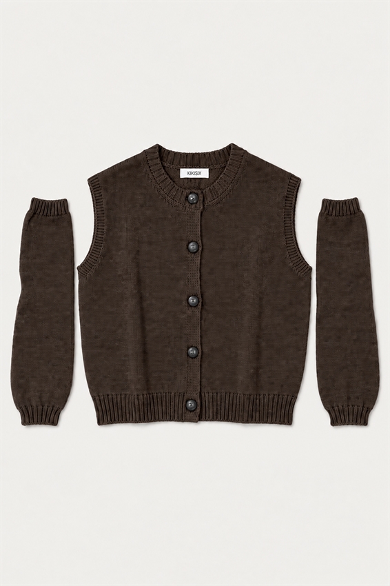 GILET CON BOTTONI + MANICOTTI