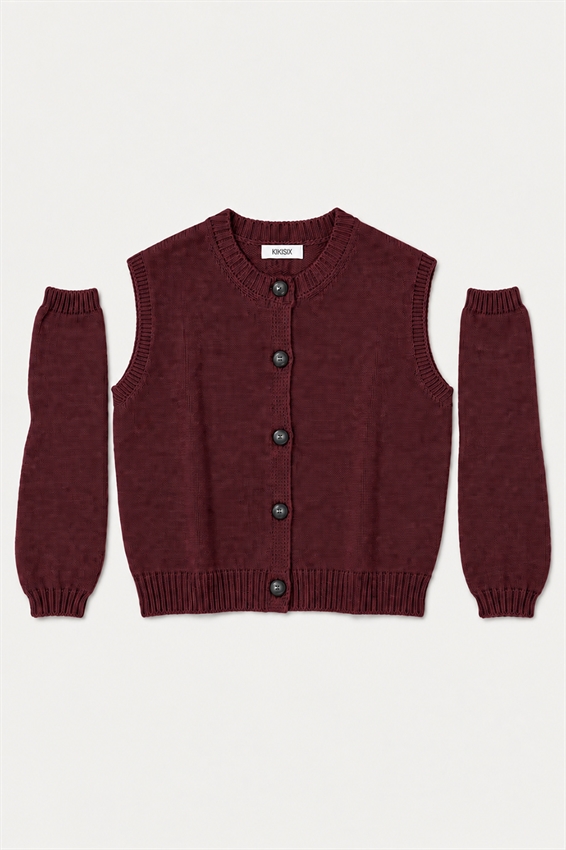 GILET CON BOTTONI + MANICOTTI
