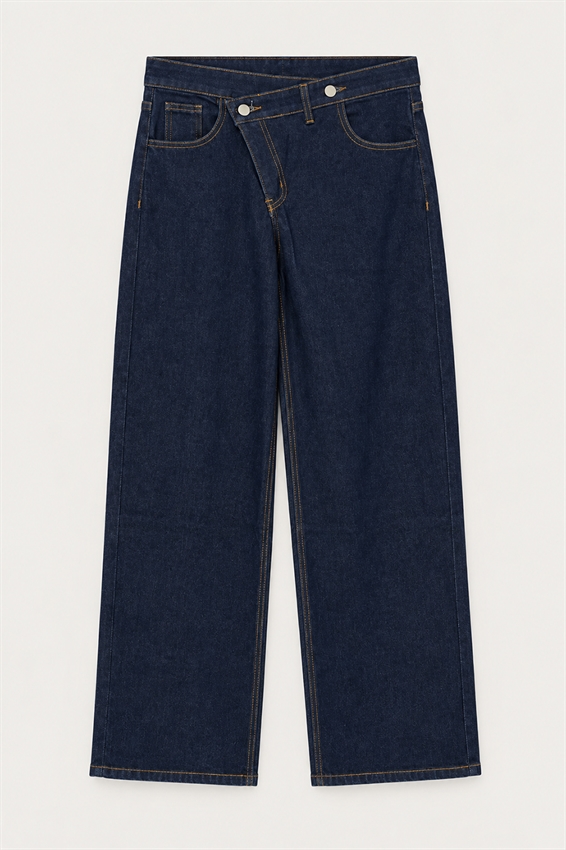 JEANS DRITTO BOTTONI ASIMMETRICI