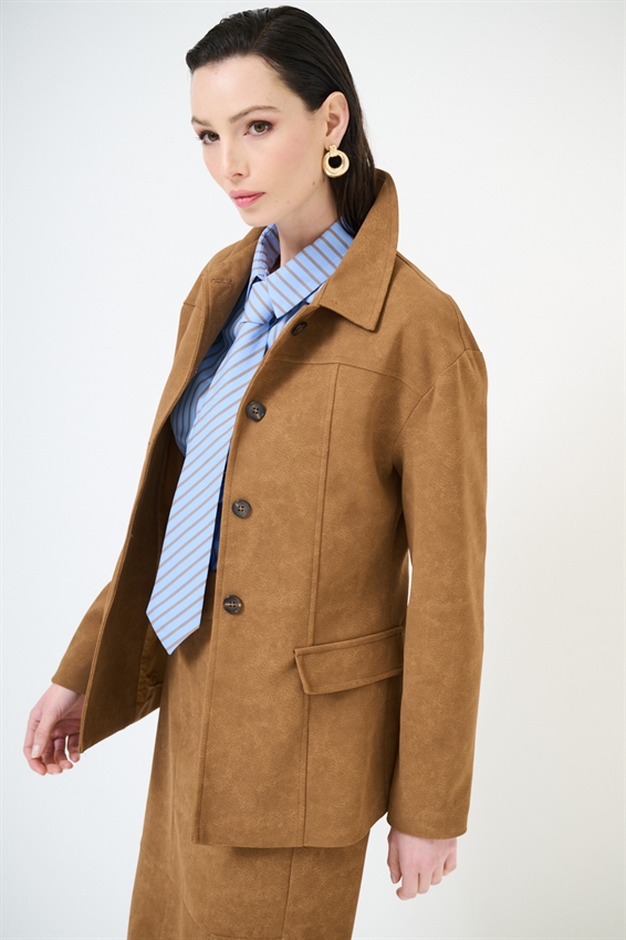 GIACCA MONOPETTO AVVITATA CROSTA CAMMELLO