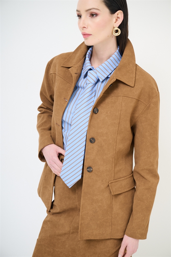 GIACCA MONOPETTO AVVITATA CROSTA CAMMELLO