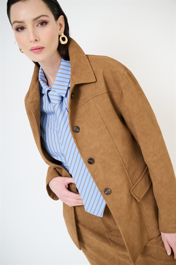 GIACCA MONOPETTO AVVITATA CROSTA CAMMELLO