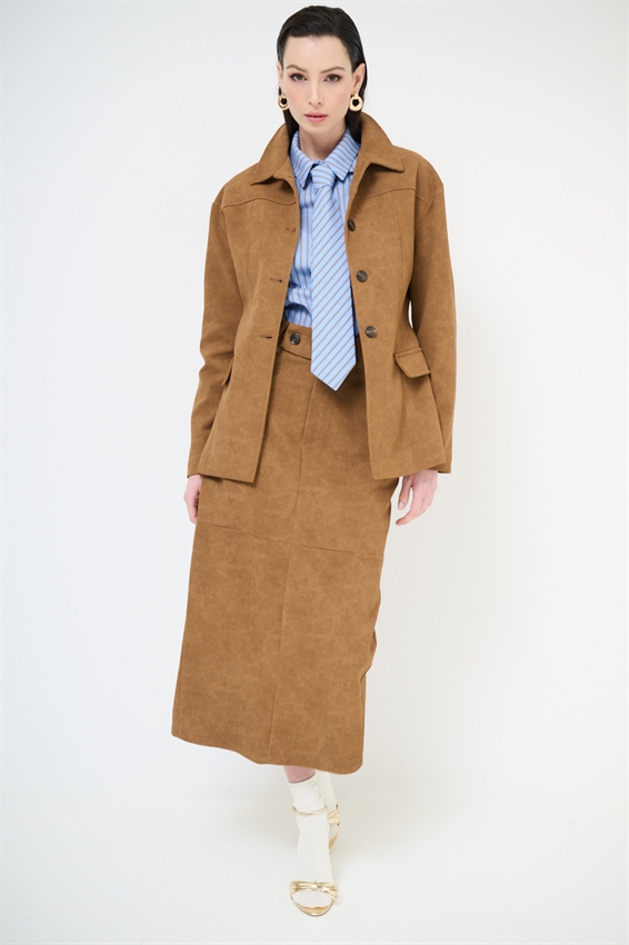 GIACCA MONOPETTO AVVITATA CROSTA CAMMELLO