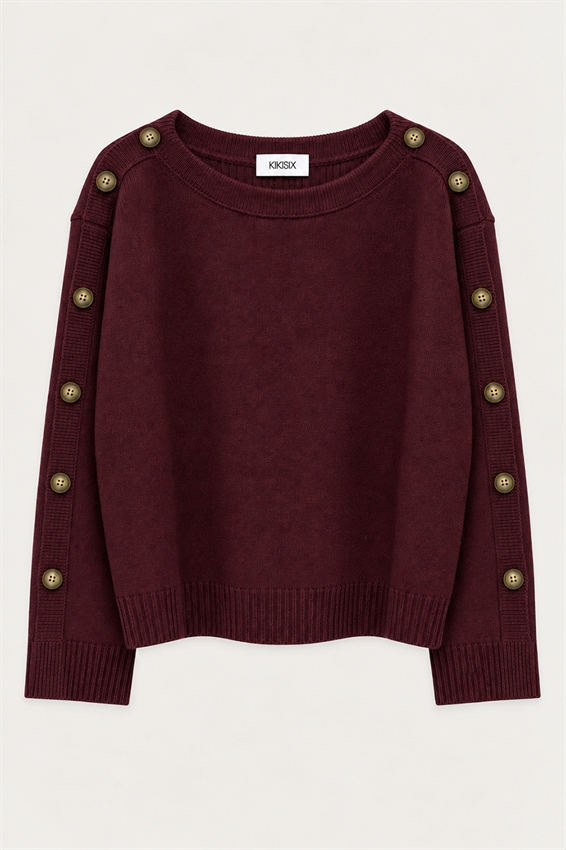 MAGLIA MISTO LANA CON BOTTONI