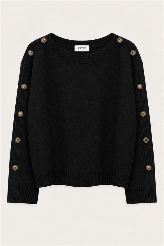 MAGLIA MISTO LANA CON BOTTONI