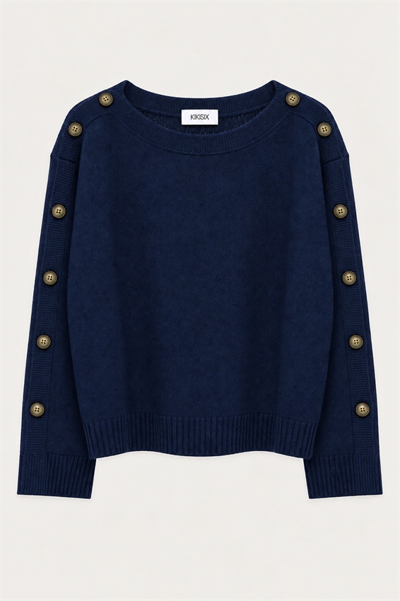 MAGLIA MISTO LANA CON BOTTONI
