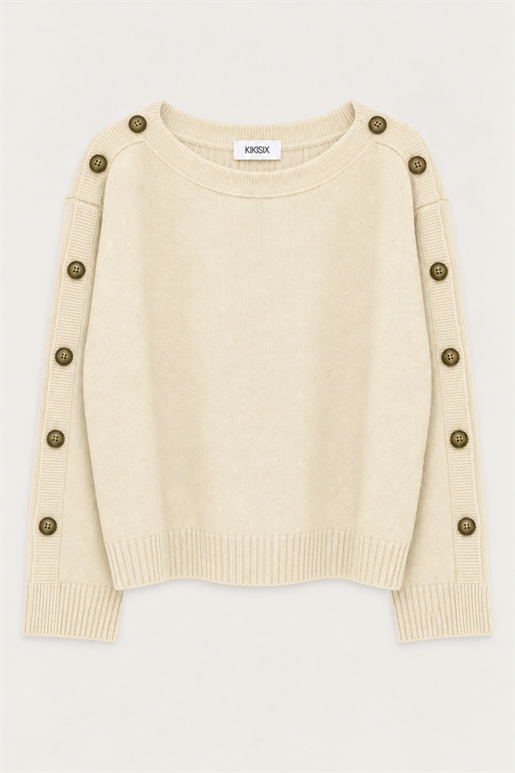 MAGLIA MISTO LANA CON BOTTONI