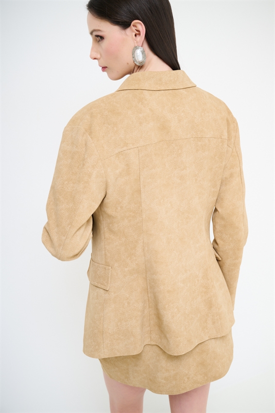 GIACCA MONOPETTO AVVITATA CROSTA SABBIA