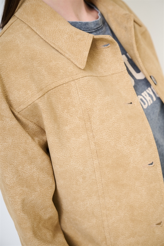 GIACCA MONOPETTO AVVITATA CROSTA SABBIA