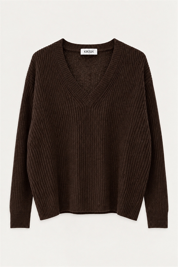 MAGLIA COSTE SCOLLO V MISTO LANA
