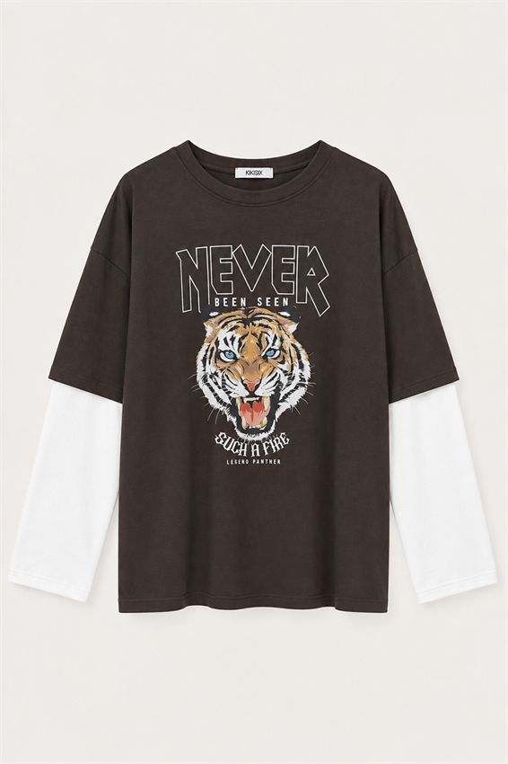 T-SHIRT MAXI ABITO STAMPA TIGRE