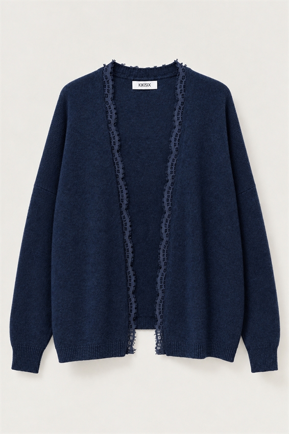CARDIGAN APERTO CON PIZZO