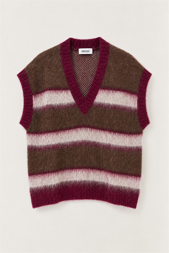 GILET SCOLLO V OVER RIGATO