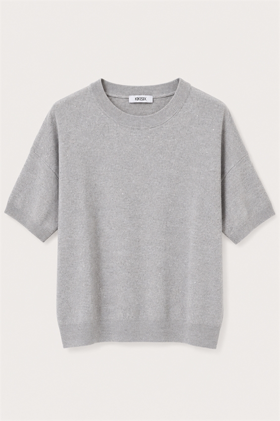 MAGLIA MEZZA MANICA MICRO PAILLETTES