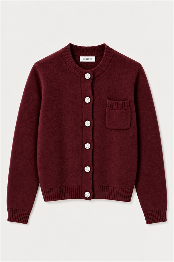 CARDIGAN CON TASCHINO MISTO CASHMERE