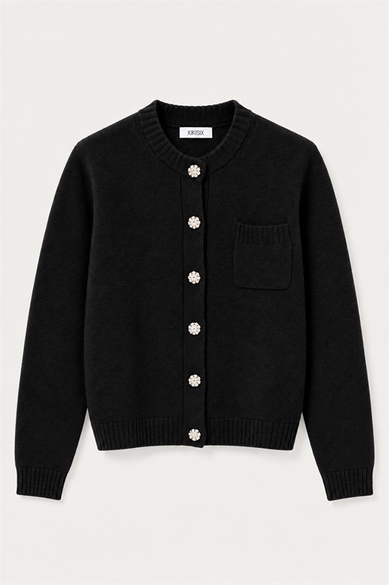 CARDIGAN CON TASCHINO MISTO CASHMERE