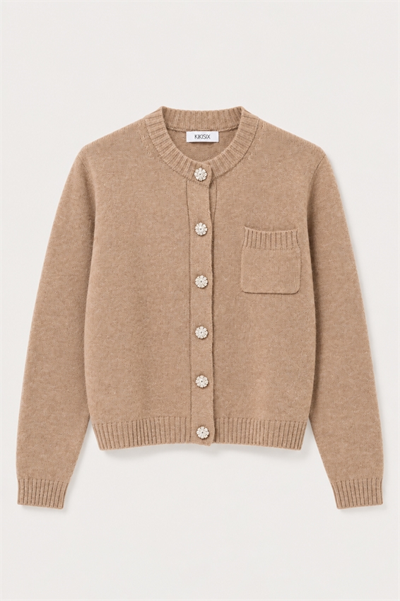 CARDIGAN CON TASCHINO MISTO CASHMERE