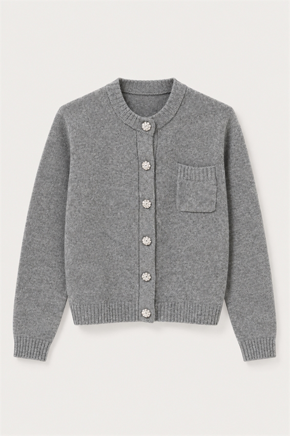 CARDIGAN CON TASCHINO MISTO CASHMERE