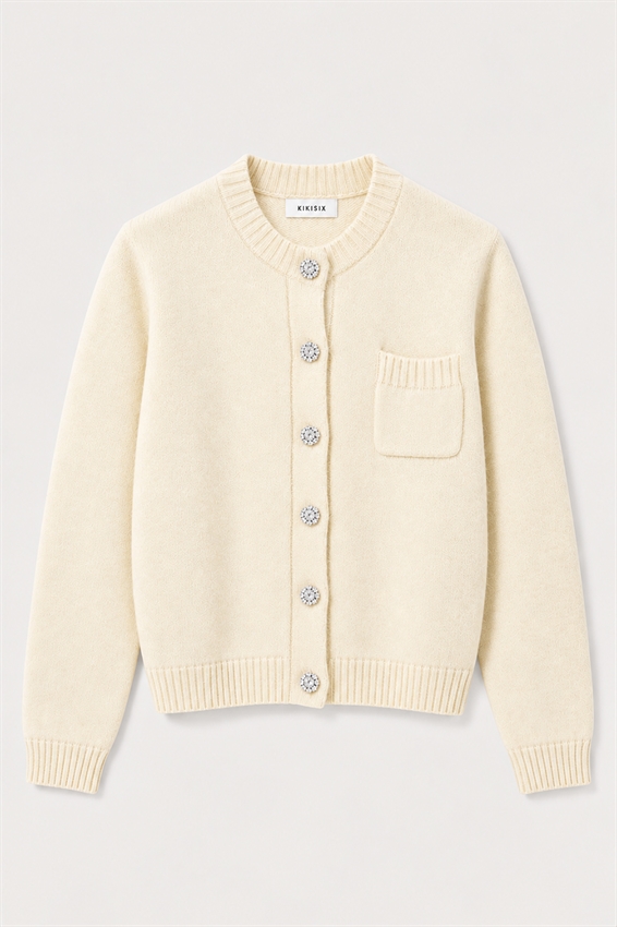 CARDIGAN CON TASCHINO MISTO CASHMERE
