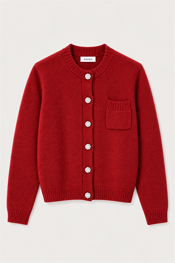 CARDIGAN CON TASCHINO MISTO CASHMERE