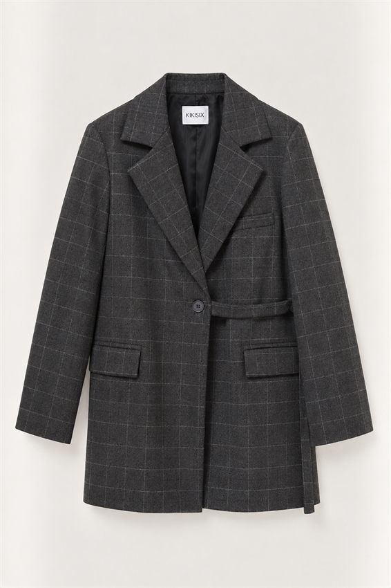 GIACCA CHECK LACCIO LATERALE