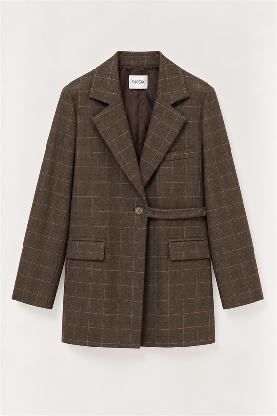 GIACCA CHECK LACCIO LATERALE