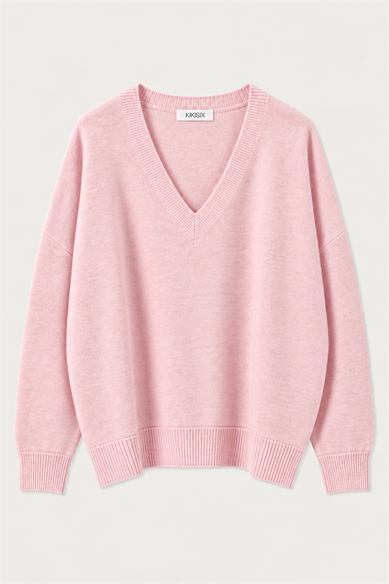 MAGLIA OVER SCOLLO V MISTO CASHMERE