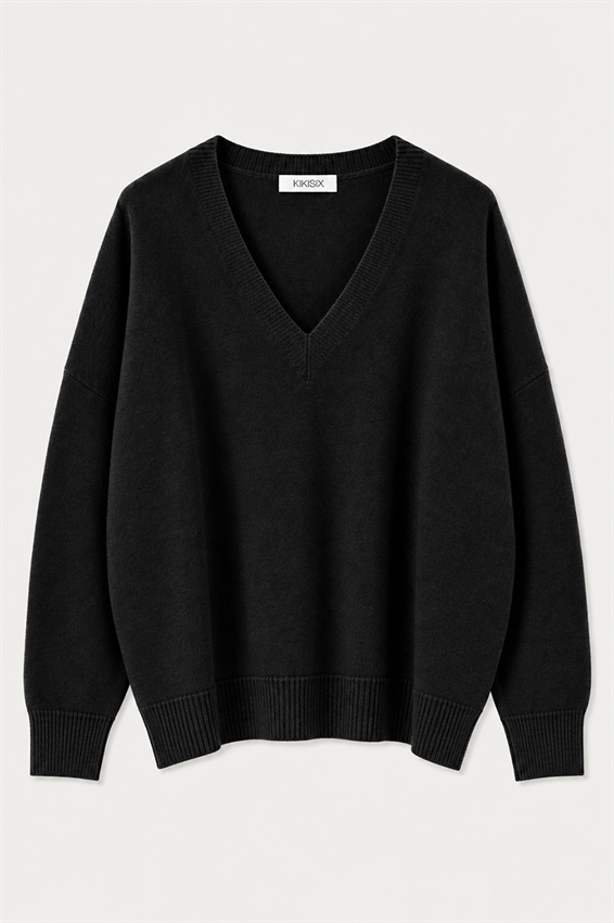 MAGLIA OVER SCOLLO V MISTO CASHMERE