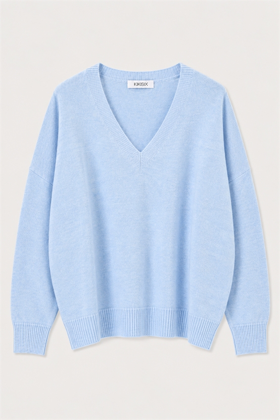 MAGLIA OVER SCOLLO V MISTO CASHMERE