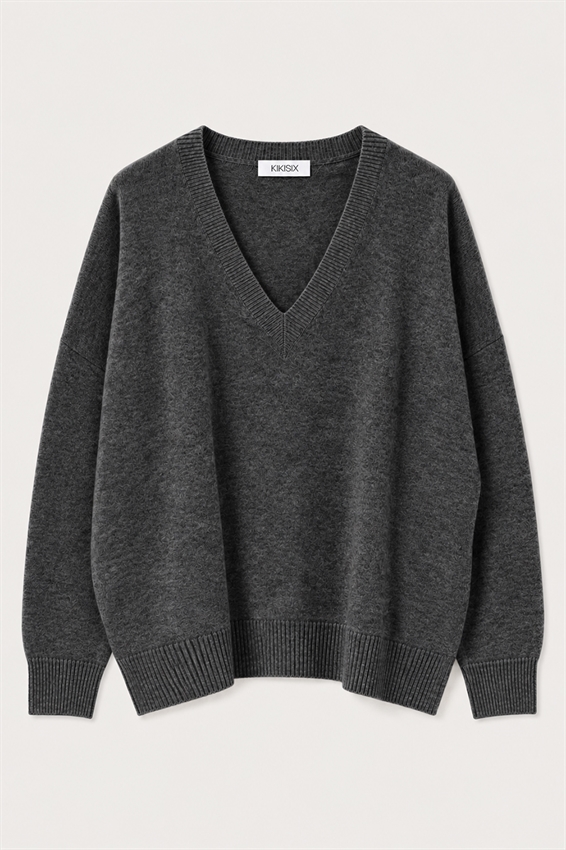 MAGLIA OVER SCOLLO V MISTO CASHMERE