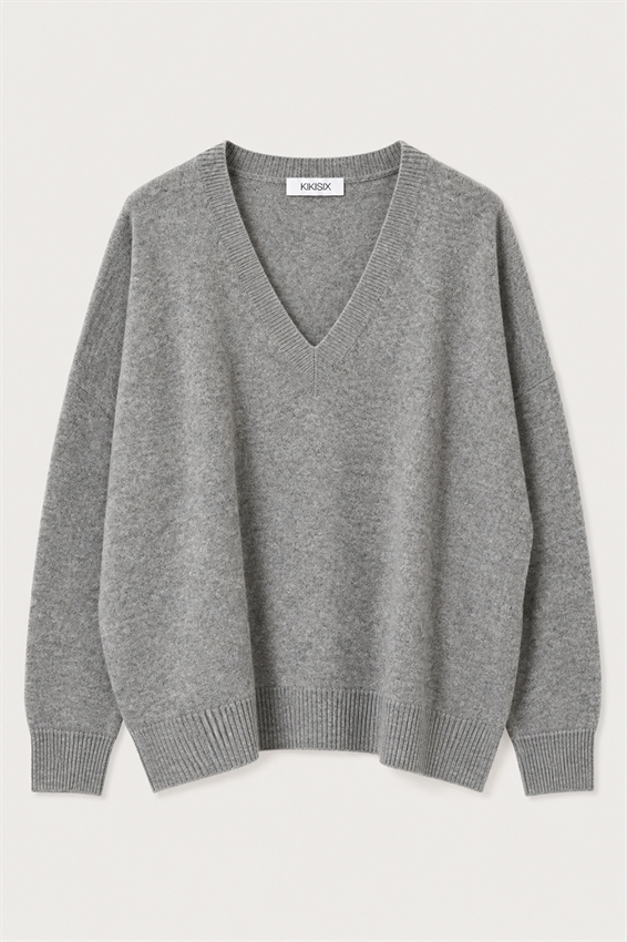 MAGLIA OVER SCOLLO V MISTO CASHMERE