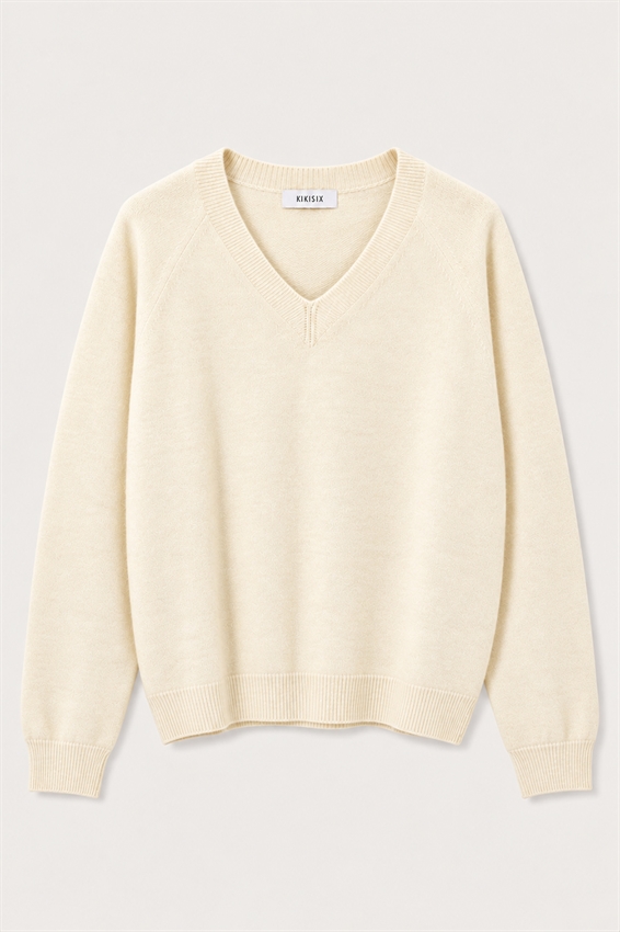 MAGLIA SCOLLO V MISTO CASHMERE